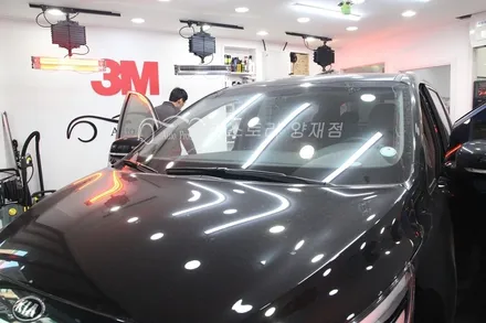카니발 썬팅 시공기 레이노 S9 전면썬팅 측1열썬팅 재시공 / 서울 서초구