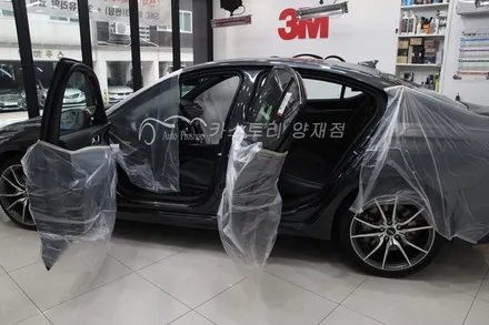 제네시스G70신차패키지 레이노썬팅 뷰게라블랙박스 세라믹G1 유리막코팅 서비스시공까지~ / 서울 서초구
