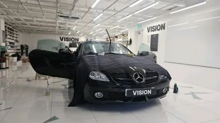 서초동 벤츠 SLK350 썬팅 재시공 │ 2010년식 블랙 차량 70% 연한 농도 비전S 시공 후기 / 서울 서초구