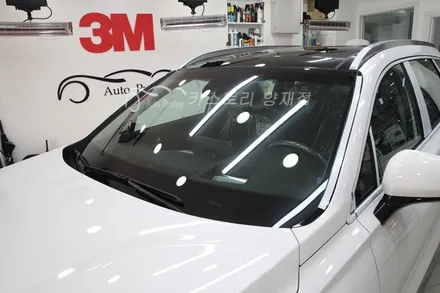 싼타페신차패키지 3M썬팅 사이드스텝시공 PPF 뷰게라801V2블랙박스장착 G1유리막코팅 / 서울 서초구