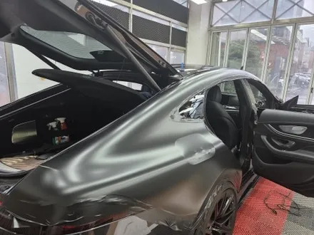 수원 랩핑, 벤츠 GT 43 AMG 랩핑. 사틴 블랙으로 포스 작렬! / 화성시 동탄 반송동
