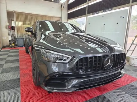 수원 랩핑, 벤츠 GT 43 AMG 랩핑. 사틴 블랙으로 포스 작렬! / 화성시 동탄 반송동