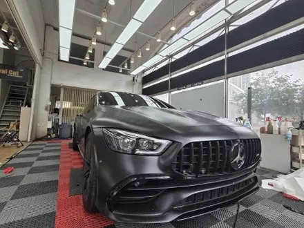 수원 랩핑, 벤츠 GT 43 AMG 랩핑. 사틴 블랙으로 포스 작렬! / 화성시 동탄 반송동