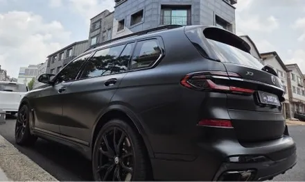 화성 랩핑, BMW X7 사틴 블랙! 올블랙이어도 무광이면 확실히 다릅니다. / 화성시 동탄 반송동