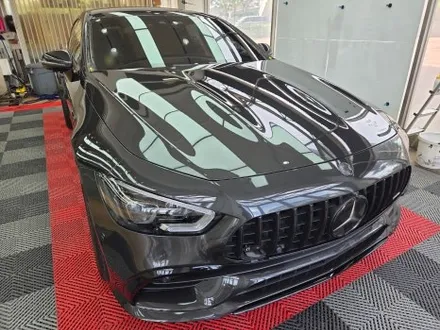 수원 랩핑, 벤츠 GT 43 AMG 랩핑. 사틴 블랙으로 포스 작렬! / 화성시 동탄 반송동