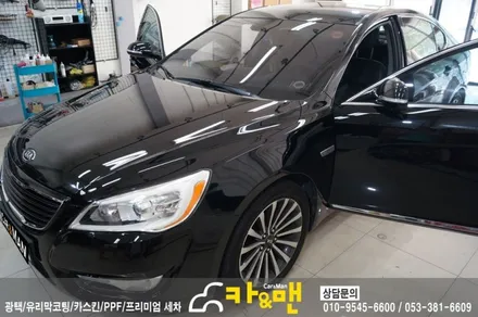 대구 더뉴 k7 실내랩핑(블랙 브러쉬) 시공/카앤맨 / 대구 북구 검단동