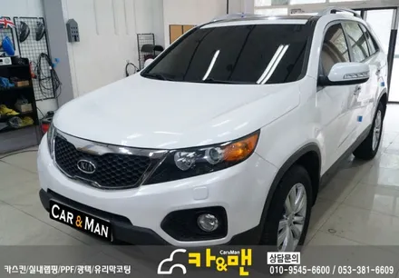 대구 쏘렌토 R 루프스킨(파썬 차량)/스포일러 부분 랩핑 및 윈도우 테두리 랩핑 시공/카앤맨 / 대구 북구 검단동