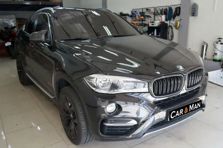 BMW X6 크롬죽이기 랩핑(윈도 몰딩/디퓨져/스키드 플레이트/루프랙 등) 대구/카앤맨 / 대구 북구 검단동