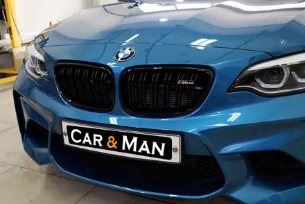 bmw m2 루프스킨 (3M 리얼카본) 및 스트럿 바 포인트 랩핑 대구 / 카앤맨 / 대구 북구 검단동