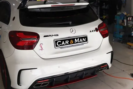 벤츠 a45 amg 그릴랩핑 / 바이퍼라인 / 스포일러 랩핑 시공 대구 / 카앤맨 / 대구 북구 검단동