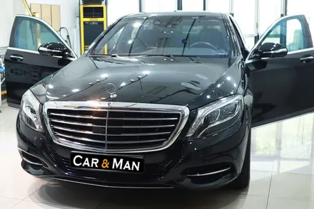 w222 벤츠 s클래스 실내 우드 랩핑 / 블랙 브러시 시공 / 대구 카앤맨 / 대구 북구 검단동