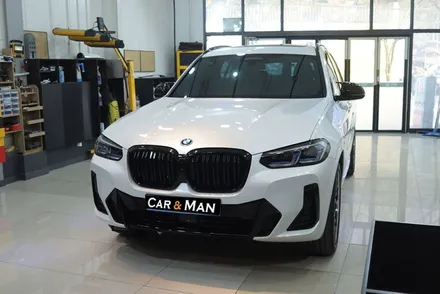BMW ix3 기어패널 블랙 브러시 랩핑 시공 / 대구 카앤맨 / 대구 북구 검단동