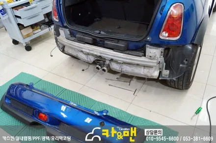 대구 미니쿠퍼 s 전체(?) 랩핑(미드나잇 샌드 매트 메탈릭) 시공/카앤맨 / 대구 북구 검단동
