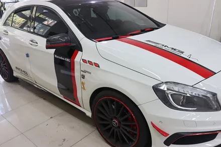 벤츠 a45 amg 부분 포인트 랩핑 대구 / 카앤맨 / 대구 북구 검단동