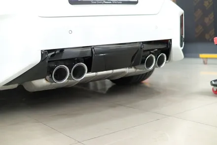 BMW M2 (G87) / PPF 라이트필름 / 사이드미러/ 리어 스포일러/ 머플러 팁 부분 랩핑 시공 / 대구 카앤맨 / 대구 북구 검단동