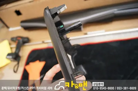 대구 k5 실내랩핑(가죽시트/블랙/티타늄 브러쉬) 시공/ 카앤맨 / 대구 북구 검단동