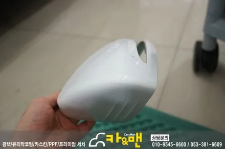 대구 벤츠 GLC 220d 사이드미러 부분랩핑(블랙 브러쉬) /카앤맨 / 대구 북구 검단동