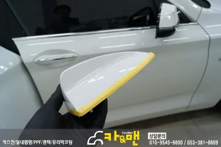 대구 bmw 5gt 루프스킨/사이드미러 부분 랩핑 시공/ 카앤맨 / 대구 북구 검단동