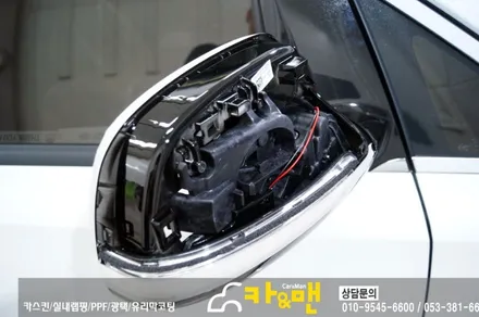 대구 부분랩핑/사이드미러랩핑 bmw x5(f15) 블랙카본 시공/ 카앤맨 / 대구 북구 검단동