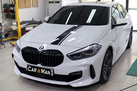 BMW 118d 그릴 사이드미러 스커트 부분 랩핑 대구 / 카앤맨 / 대구 북구 검단동