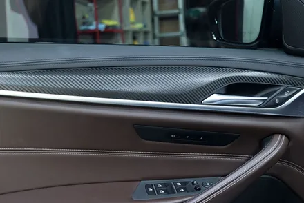 대구 실내랩핑 시공 / bmw g30 블랙 카본 / 카앤맨 / 대구 북구 검단동