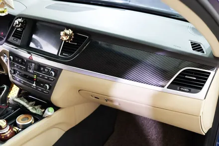 차랩핑 제네시스 g80 실내 우드 파츠 세련된 카본 필름 시공후기 / 대구 북구 검단동