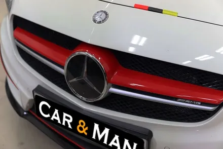 벤츠 a45 amg 그릴랩핑 / 바이퍼라인 / 스포일러 랩핑 시공 대구 / 카앤맨 / 대구 북구 검단동