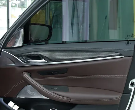 실내랩핑 bmw 550i 블랙 카본 시공 후기 / 대구 북구 검단동