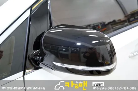 대구 부분랩핑/사이드미러랩핑 bmw x5(f15) 블랙카본 시공/ 카앤맨 / 대구 북구 검단동