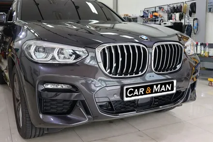 bmw x4 부분 랩핑 (블랙 유광) 대구 / 카앤맨 / 대구 북구 검단동
