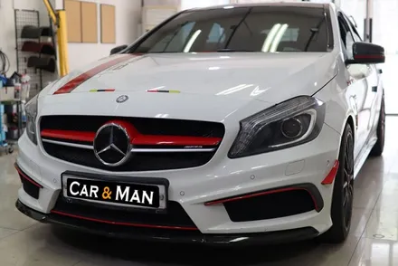 벤츠 a45 amg 그릴랩핑 / 바이퍼라인 / 스포일러 랩핑 시공 대구 / 카앤맨 / 대구 북구 검단동