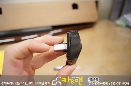 대구 올뉴k7 실내 부분 랩핑(블랙 브러쉬) 시공/카앤맨 / 대구 북구 검단동