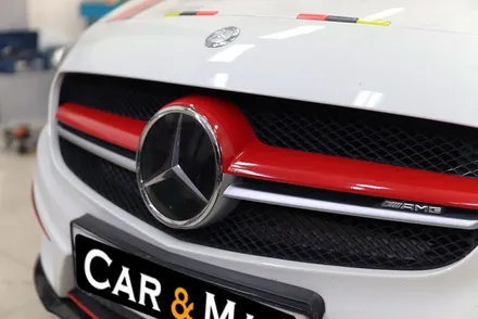 벤츠 a45 amg 그릴랩핑 / 바이퍼라인 / 스포일러 랩핑 시공 대구 / 카앤맨 / 대구 북구 검단동