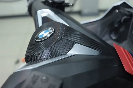오토바이 바이크 랩핑 BMW C650 카본 필름 부분 시공 대구 카앤맨 / 대구 북구 검단동