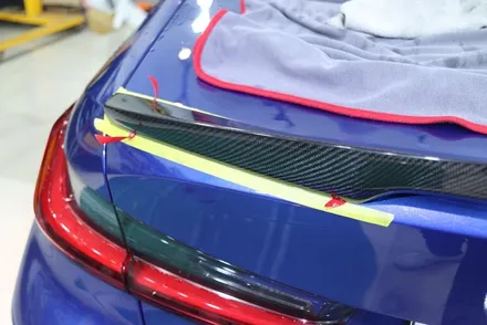 BMW 330e 리어 스포일러 diy 부착 실패 후 재장착을 위해 방문 / 대구 카앤맨 / 대구 북구 검단동