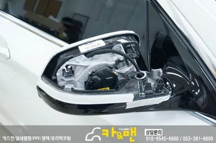 대구 bmw 5gt 루프스킨/사이드미러 부분 랩핑 시공/ 카앤맨 / 대구 북구 검단동