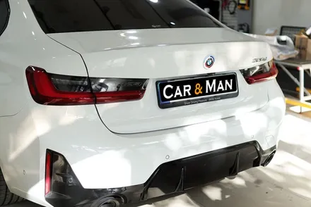 BMW G20 3시리즈 / 사이드데칼 시공/ 50주년 엠블럼 / 휠 캡 교체 작업 / 대구 카앤맨 / 대구 북구 검단동
