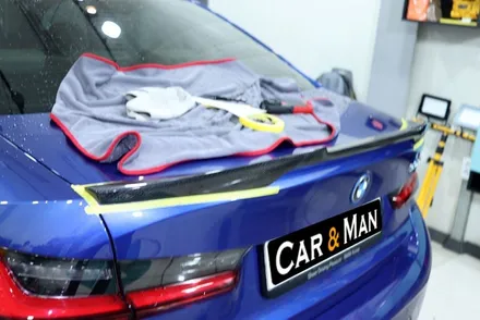 BMW 330e 리어 스포일러 diy 부착 실패 후 재장착을 위해 방문 / 대구 카앤맨 / 대구 북구 검단동