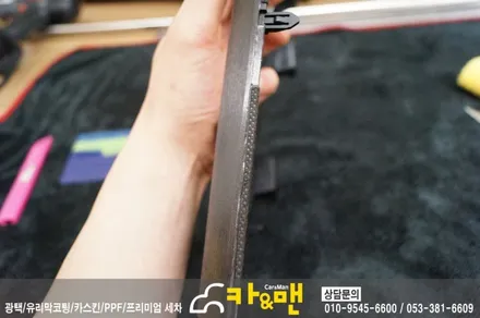 대구 k5 실내랩핑(가죽시트/블랙/티타늄 브러쉬) 시공/ 카앤맨 / 대구 북구 검단동