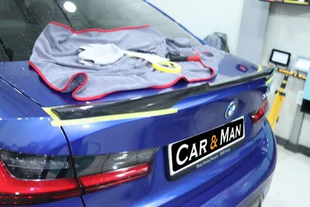 BMW 330e 리어 스포일러 diy 부착 실패 후 재장착을 위해 방문 / 대구 카앤맨 / 대구 북구 검단동