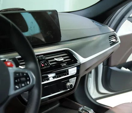 실내랩핑 bmw 550i 블랙 카본 시공 후기 / 대구 북구 검단동