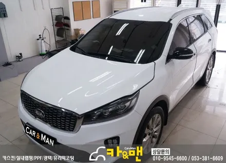 대구 올뉴쏘렌토 루프스킨/그릴 부분 랩핑 시공/ 카앤맨 / 대구 북구 검단동