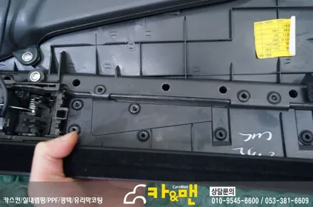 대구 베라크루즈 실내 부분 랩핑(블랙 카본) 시공/카앤맨 / 대구 북구 검단동