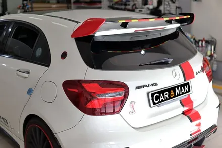 벤츠 a45 amg 그릴랩핑 / 바이퍼라인 / 스포일러 랩핑 시공 대구 / 카앤맨 / 대구 북구 검단동