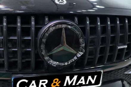 벤츠 GLE 53 AMG 세로 그릴 부분 랩핑 / 엠블럼 랩핑 시공 / 대구 카앤맨 / 대구 북구 검단동