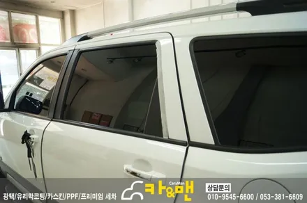 대구 모하비 b필러 c필러 랩핑/루프랙/사이드미러 랩핑 시공/ 카앤맨 / 대구 북구 검단동