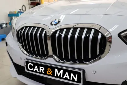 BMW 118d 그릴 사이드미러 스커트 부분 랩핑 대구 / 카앤맨 / 대구 북구 검단동