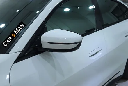BMW i4 / G26 리어 스포일러 부분 포인트 랩핑 / 4D 리얼카본 시공 / 대구 카앤맨 / 대구 북구 검단동