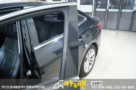 대구 그랜져 hg 도어트림 손잡이/b필러 까짐 랩핑 시공/ 카앤맨 / 대구 북구 검단동