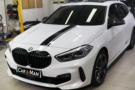 BMW 118d 그릴 사이드미러 스커트 부분 랩핑 대구 / 카앤맨 / 대구 북구 검단동